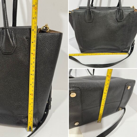 Michael Kors Studio Mercer Large Black Leather Satchel - Picture 12 of 16